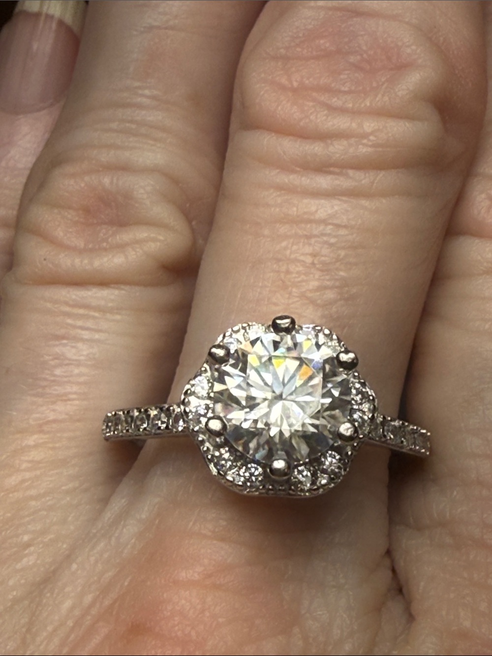 2CT GRA CERTIFIED MOISSANITE DIAMOND 925 Sterling Silver NEW Ring